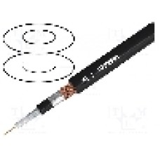 Cablu coaxial, 1m, nu propaga flacara, triplu ecranat, 75Ω, TASKER, T39 Cablu coaxial, 1m, nu propaga flacara, triplu ecranat, 75Ω, TASKER, T39