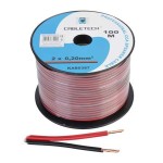CABLU DIFUZOR CCA 2X0.20MM ROSU/NEGRU 100M - KAB0387 CABLU DIFUZOR CCA 2X0.20MM ROSU/NEGRU 100M - KAB0387