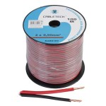 CABLU DIFUZOR CCA 2X0.50MM ROSU/NEGRU 100M - KAB0389 CABLU DIFUZOR CCA 2X0.50MM ROSU/NEGRU 100M - KAB0389