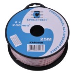 CABLU DIFUZOR CCA 2X2.5MM ROSU/NEGRU 25M - KAB0400 CABLU DIFUZOR CCA 2X2.5MM ROSU/NEGRU 25M - KAB0400
