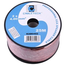 CABLU DIFUZOR CCA 2X4.0MM ROSU/NEGRU 25M - KAB0402