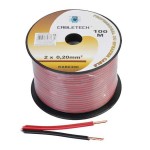 CABLU DIFUZOR CUPRU 2X0.20MM ROSU/NEGRU 100M - KAB0380 CABLU DIFUZOR CUPRU 2X0.20MM ROSU/NEGRU 100M - KAB0380