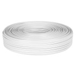Cablu telefonic cu 2 fire, 100m, alb, L103712 Cablu telefonic cu 2 fire, 100m, alb, L103712