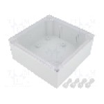 Carcasa ABS, 133mmx133mmx59mm, IP55, MASZCZYK - KM-500-TR/GY