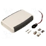 Carcasa ABS, 79mmx117mmx24mm, HAMMOND - 1553BGYBAT