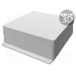 Carcasa aluminiu, 187mmx187mmx68mm, IP65, HAMMOND - 1590WFFLBK Carcasa aluminiu, 187mmx187mmx68mm, IP65, HAMMOND - 1590WFFLBK