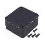 Carcasa aluminiu, 55mmx60mmx35mm, IP66, HAMMOND - 1550WQBK Carcasa aluminiu, 55mmx60mmx35mm, IP66, HAMMOND - 1550WQBK