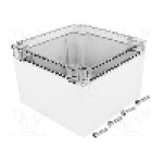 Carcasa policarbonat, 120mmx120mmx80mm, IP66, HAMMOND - 1554P2GYCL Carcasa policarbonat, 120mmx120mmx80mm, IP66, HAMMOND - 1554P2GYCL