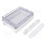 Carcasa policarbonat, 125mmx191mmx60mm, IP66, IP67, BOPLA - B 181306 PC-V0-G 7035 Carcasa policarbonat, 125mmx191mmx60mm, IP66, IP67, BOPLA - B 181306 PC-V0-G 7035