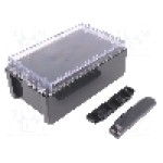 Carcasa policarbonat, 125mmx231mmx90mm, IP66, IP67, BOPLA - B 221309 PC-V0-G 7024 Carcasa policarbonat, 125mmx231mmx90mm, IP66, IP67, BOPLA - B 221309 PC-V0-G 7024