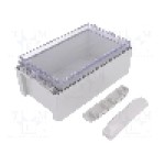 Carcasa policarbonat, 125mmx231mmx90mm, IP66, IP67, BOPLA - B 221309 PC-V0-G 7035 Carcasa policarbonat, 125mmx231mmx90mm, IP66, IP67, BOPLA - B 221309 PC-V0-G 7035