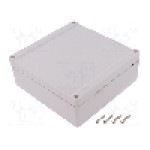 Carcasa policarbonat, 160mmx160mmx60mm, HAMMOND - 1555R2GY Carcasa policarbonat, 160mmx160mmx60mm, HAMMOND - 1555R2GY