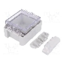 Carcasa policarbonat, 80mmx113mmx60mm, IP66, IP67, BOPLA - B 100806 PC-V0-G 7035