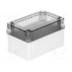 Carcasa policarbonat, 80mmx130mmx75mm, IP66, IP67, FIBOX - PC 100/75 HT