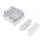 Carcasa policarbonat, 80mmx89mmx47mm, IP66, IP67, BOPLA - B 080805 PC-V0-G 7035
