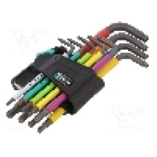 Set chei Torx®, Torx® cu protecţie, oţel, TX10, TX15, TX20, TX25, TX27, TX30, TX40, TX08, TX09, lungime {{Lungime totala}}, WERA - 05024335001 Set chei Torx®, Torx® cu protecţie, oţel, TX10, TX15, TX20, TX25, TX27, TX30, TX40, TX08, TX09, lungime {{Lungime totala}}, WERA - 05024335001