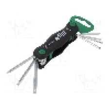 Set chei Torx®, oţel crom-vanadium, TX07, TX08, TX09, TX10, TX15, TX20, TX25, lungime {{Lungime totala}}, WIHA - 23053