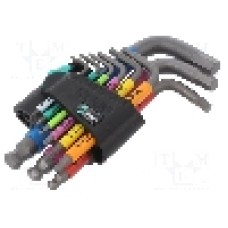 Set chei imbus Hex-Plus, sferic, {{Material}}, HEX 1,5mm, HEX 2,5mm, HEX 2mm, HEX 3mm, HEX 4mm, HEX 5mm, HEX 6mm, HEX 8mm, HEX 10mm, lungime {{Lungime totala}}, WERA - 05133164001