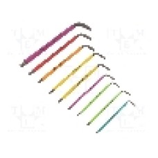 Set chei imbus, Torx®, {{Material}}, HEX 2,5mm, HEX 2mm, HEX 3mm, HEX 4mm, HEX 5mm, HEX 6mm, HEX 8mm, TX10, TX25, lungime {{Lungime totala}}, WERA - 05004173001