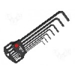 Set chei imbus, otel calit, otel crom-vanadium, HEX 1,5mm, HEX 2,5mm, HEX 2mm, HEX 3mm, HEX 4mm, HEX 5mm, HEX 6mm, WIHA - 06384