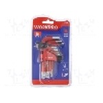 Set chei imbus, otel crom-vanadium, HEX 1,5mm, HEX 2,5mm, HEX 2mm, HEX 3mm, HEX 4mm, HEX 5mm, HEX 6mm, HEX 8mm, HEX 9mm, Workpro - W022014