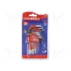 Set chei imbus, otel crom-vanadium, HEX 1,5mm, HEX 2,5mm, HEX 2mm, HEX 3mm, HEX 4mm, HEX 5mm, HEX 6mm, HEX 8mm, HEX 9mm, Workpro - W022014