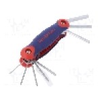 Set chei imbus, otel crom-vanadium, HEX 1,5mm, HEX 2,5mm, HEX 2mm, HEX 3mm, HEX 4mm, HEX 5mm, HEX 6mm, HEX 8mm, Workpro - W022002