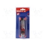 Set chei imbus, otel crom-vanadium, HEX 1,5mm, HEX 2,5mm, HEX 2mm, HEX 3mm, HEX 4mm, HEX 5mm, HEX 6mm, HEX 8mm, Workpro - W022004