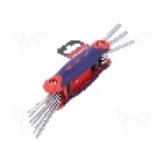 Set chei imbus, sferic, otel crom-vanadium, HEX 1/4