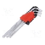 Set chei imbus, sferic, otel crom-vanadium, HEX 1,5mm, HEX 2,5mm, HEX 2mm, HEX 3mm, HEX 4mm, HEX 5mm, HEX 6mm, HEX 8mm, HEX 10mm, YATO - YT-0506