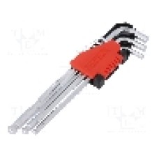 Set chei imbus, sferic, otel crom-vanadium, HEX 1,5mm, HEX 2,5mm, HEX 2mm, HEX 3mm, HEX 4mm, HEX 5mm, HEX 6mm, HEX 8mm, HEX 10mm, YATO - YT-0506