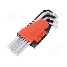 Set chei imbus, sferic, otel crom-vanadium, HEX 2,5mm, HEX 2mm, HEX 3mm, HEX 4mm, HEX 5mm, HEX 6mm, HEX 7mm, HEX 8mm, HEX 10mm, HEX 12mm, YATO - YT-0509