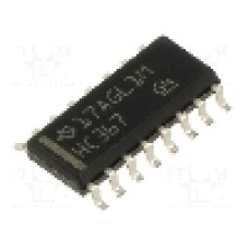Circuit integrat, buffer, declansator linie, non-inversor, {{Tehnologie}}, SMD, TEXAS INSTRUMENTS - SN74HC367DR