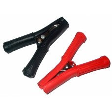 Set 2 cleme crocodil, 30A, rosu-negru, izolati, L101844 Set 2 cleme crocodil, 30A, rosu-negru, izolati, L101844