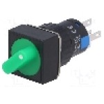 Comutator rotativ, 2 pozitii, ONPOW - LAS1-AF-11X/21/G/24V Comutator rotativ, 2 pozitii, ONPOW - LAS1-AF-11X/21/G/24V