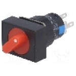 Comutator rotativ, 2 pozitii, ONPOW - LAS1-AJ-11X/21/R/12V Comutator rotativ, 2 pozitii, ONPOW - LAS1-AJ-11X/21/R/12V