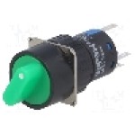 Comutator rotativ, 2 pozitii, ONPOW - LAS1-AY-11X/21/G/24V Comutator rotativ, 2 pozitii, ONPOW - LAS1-AY-11X/21/G/24V