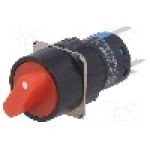 Comutator rotativ, 2 pozitii, ONPOW - LAS1-AY-11X/21/R/12V Comutator rotativ, 2 pozitii, ONPOW - LAS1-AY-11X/21/R/12V