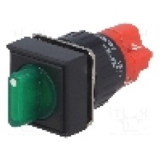 Comutator rotativ, 2 pozitii, ONPOW - LAS1F-11X/2/G/12V