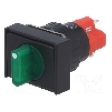 Comutator rotativ, 2 pozitii, ONPOW - LAS1J-11X/2/G/12V