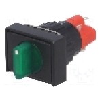 Comutator rotativ, 2 pozitii, ONPOW - LAS1J-11X/2/G/24V Comutator rotativ, 2 pozitii, ONPOW - LAS1J-11X/2/G/24V