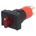 Comutator rotativ, 2 pozitii, ONPOW - LAS1J-11X/2/JC/R Comutator rotativ, 2 pozitii, ONPOW - LAS1J-11X/2/JC/R