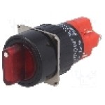 Comutator rotativ, 2 pozitii, ONPOW - LAS1Y-11X/2/R/24V Comutator rotativ, 2 pozitii, ONPOW - LAS1Y-11X/2/R/24V