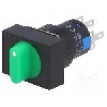 Comutator rotativ, 3 pozitii, ONPOW - LAS1-AJ-22X/31/G/12V Comutator rotativ, 3 pozitii, ONPOW - LAS1-AJ-22X/31/G/12V