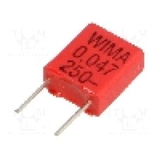 Condensator cu polipropilena, 47nF, 160V AC, 250V DC - MKP2F024701C00JSSD