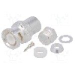 Conector BNC, 50Ω, tata, argintat, TE Connectivity - 1-1337421-0 Conector BNC, 50Ω, tata, argintat, TE Connectivity - 1-1337421-0