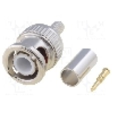 Conector BNC, 50Ω, tata, aurit, ADAM TECH - RF1-03-D-01-50