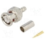 Conector BNC, 50Ω, tata, aurit, AMPHENOL - B1121A1-ND3G-1-50 Conector BNC, 50Ω, tata, aurit, AMPHENOL - B1121A1-ND3G-1-50