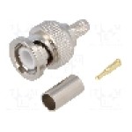 Conector BNC, 50Ω, tata, aurit, {{Producator}} -  Conector BNC, 50Ω, tata, aurit, {{Producator}} -