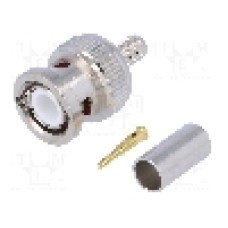 Conector BNC, 50Ω, tata, aurit, {{Producator}} - 